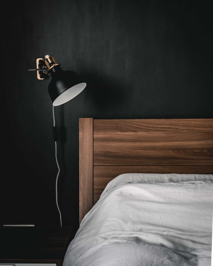 aesthetic black bedroom