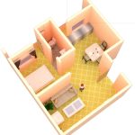 1BHK Unit Plan Details and Views