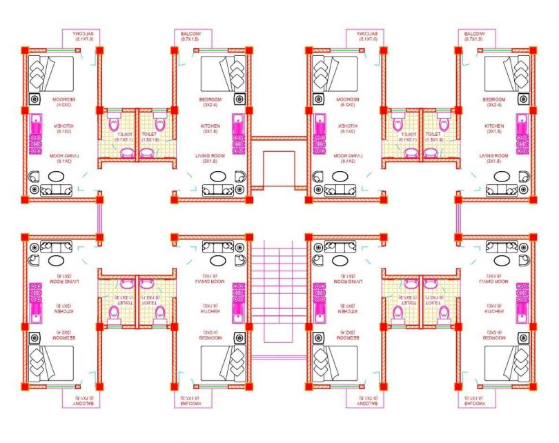 1 Bhk Plan In Autocad Download Download Autocad