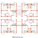 2BHK Apartment Floor Plan Autocad DWG file