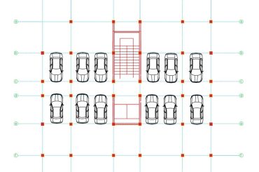 3BHK Apartment Floor plan and parking layout details