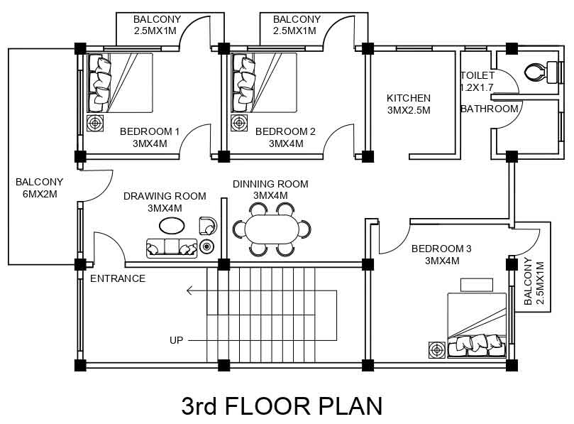 Ground Floor Plan Of A House Cad File