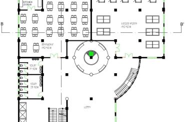 Mix-use building floor plan details