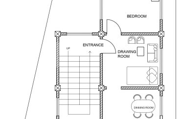 Residence floor plans AutoCAD DWG file