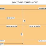 Lawn Tennis Court layout dimension DWG file