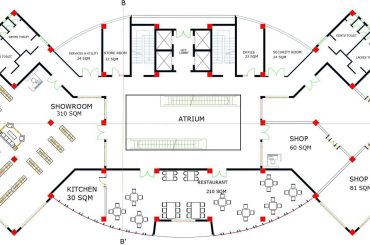 Shopping center floor plan details