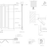 Sliding folding door plan, elevations, sections with all fixing details