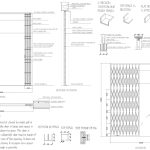 Collapsible door plan, elevations, sections with all fixing details