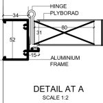 Door plan, elevation, sections and views detail