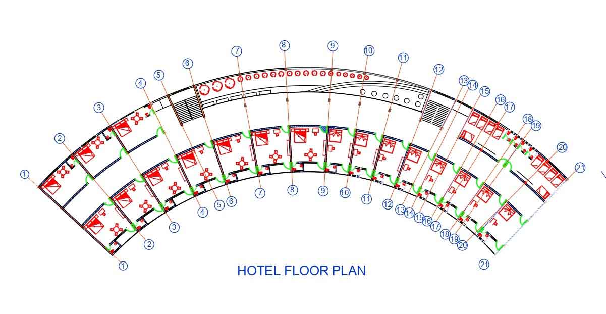 Hotel Floor Plan Autocad File Hotel Design Built Archi