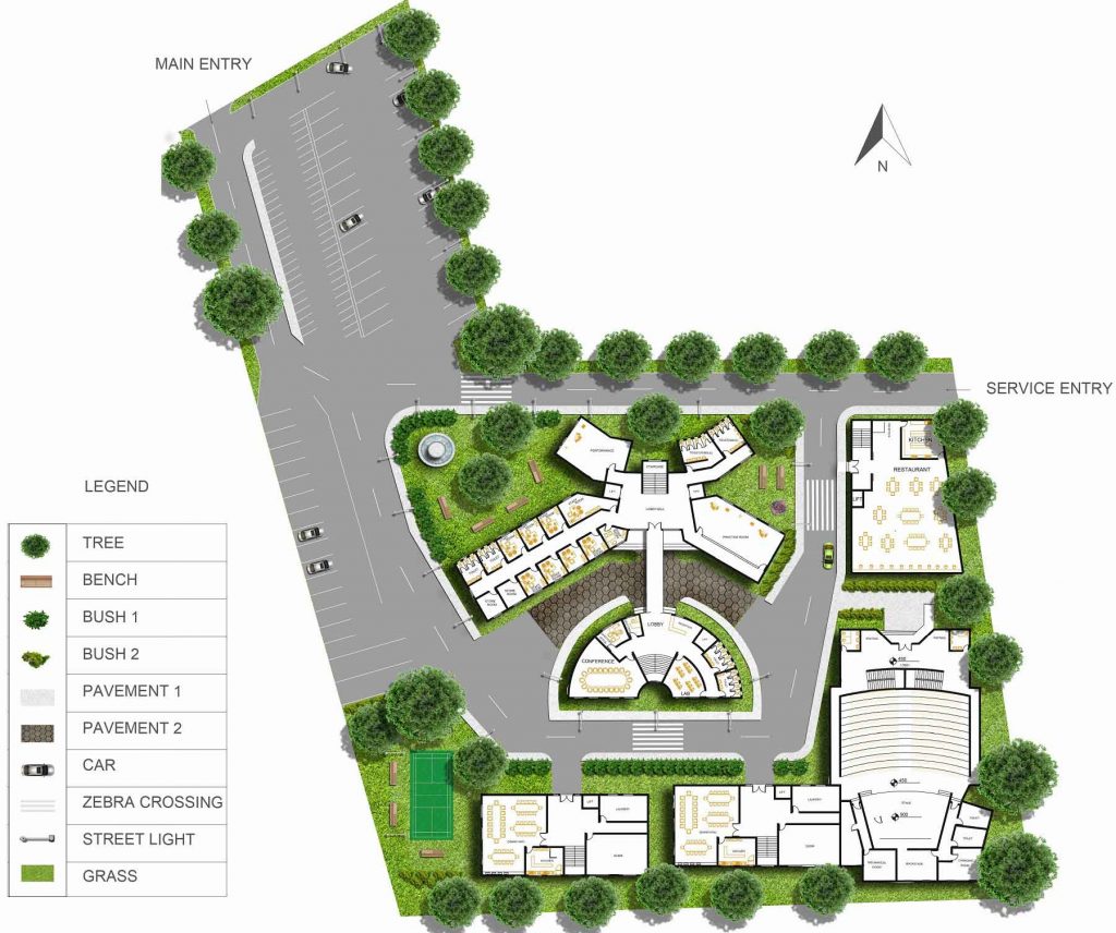 Music and dance institute site plan
