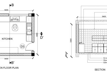 Designing a Kitchen Layout with Flooring & Ceiling details