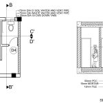 Toilet Layout with Flooring & Ceiling Details