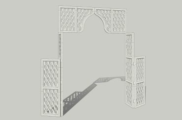 SketchUp Model free download | Jali Door and Partitions