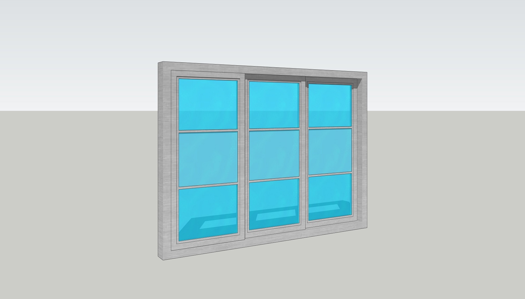 SketchUp Model Sliding window skp file Built Archi