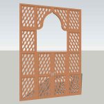 SketchUp Model free download | Wooden Jali Door