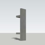 SketchUp model free download | Rectangular door handle