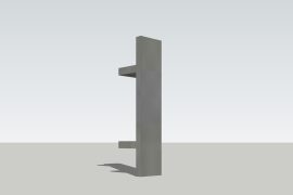 SketchUp model free download | Rectangular door handle