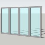 SketchUp model free download | 4 panels fixed window