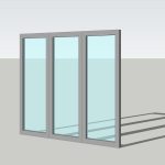 SketchUp model free download | 3 panels fixed window