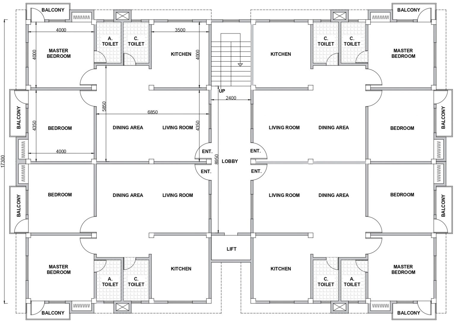 AutoCAD apartment dwg free download | 2BHK Plan | Free download - Built ...