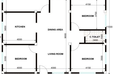 Free cad house plans | 4BHK house plan | Free download