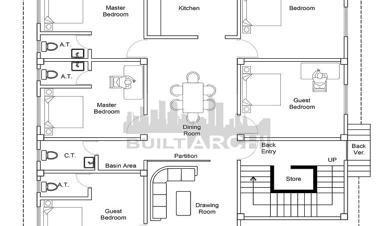 house drawing autocad