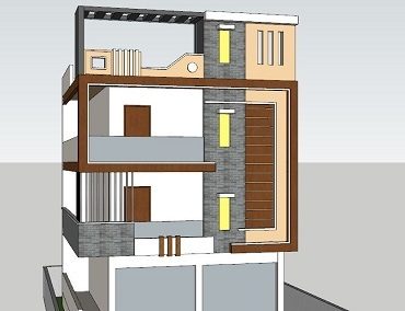 G+2 house design | 3D house design model