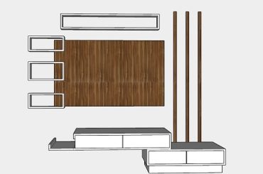 T.V. unit free SketchUp File