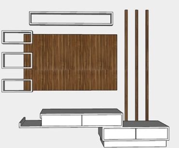 T.V. unit free SketchUp File