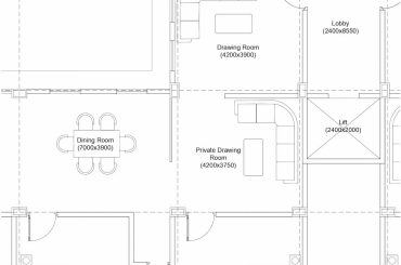 3BHK Apartment Floor Layout | Apartment Floor Plan CAD Free Download