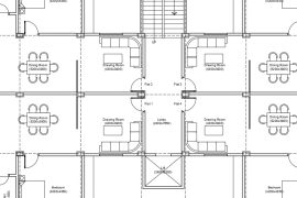 2BHK apartment plan | 2 BHK apartment plan dwg | Free download