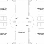 3BHK Apartment Layout | House Plan Free DWG Download