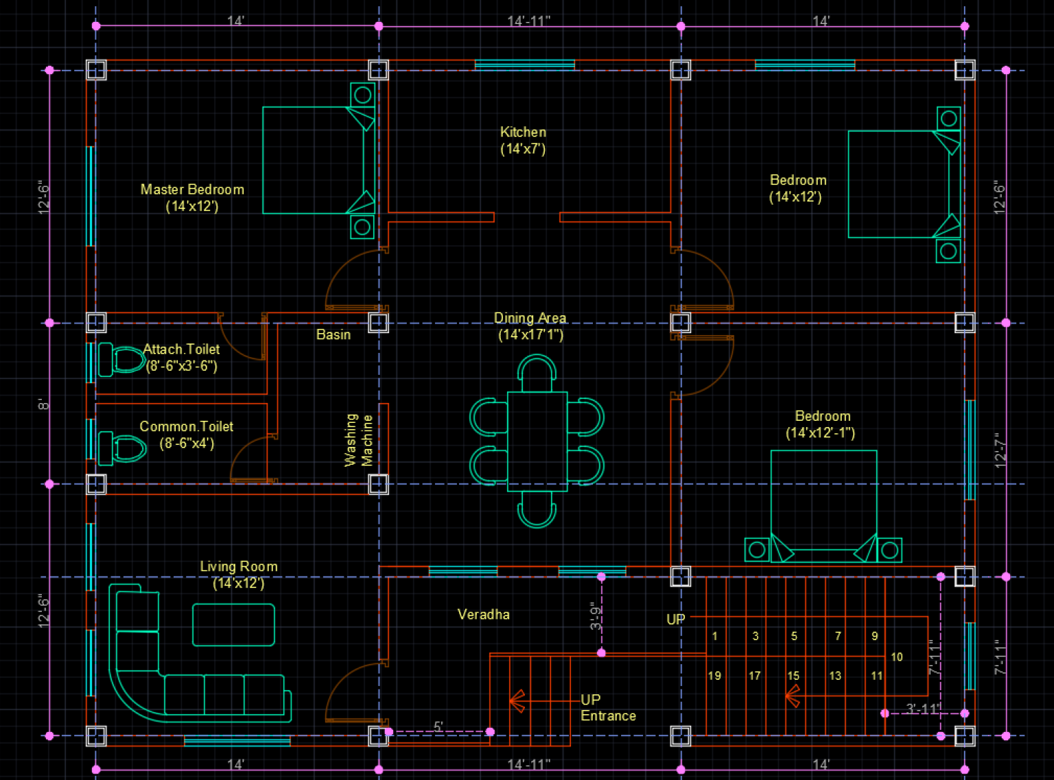 Autocad 3d House Plan Free Download Image To U