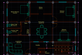 3BHK house plan | AutoCAD house plan | Free download