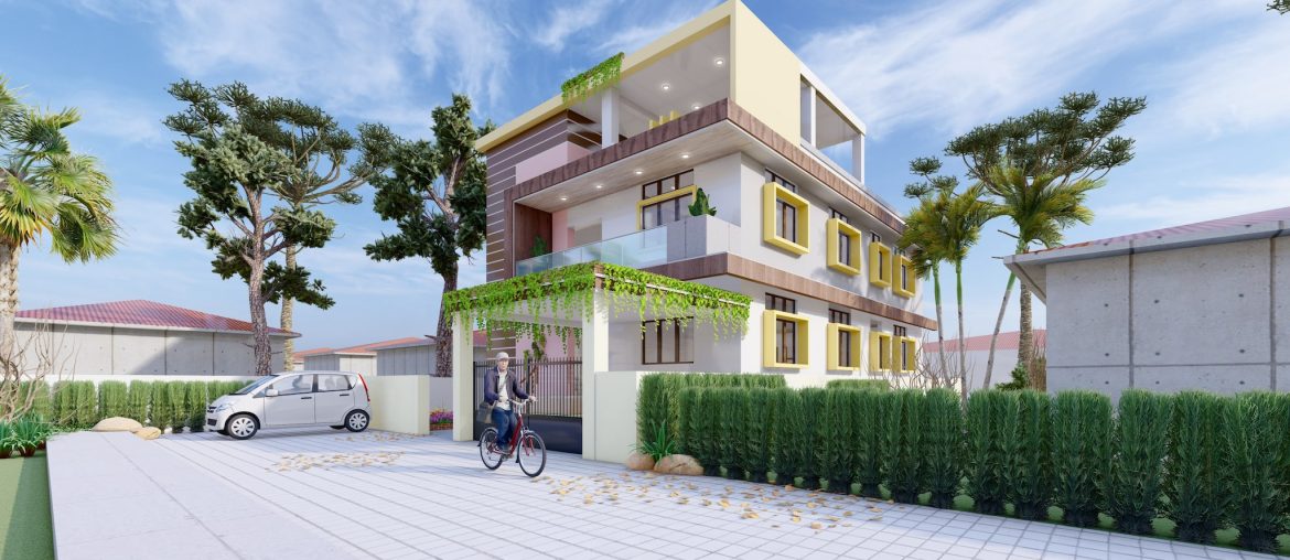 Double floor house design front facade design