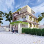 Double floor house design front facade design