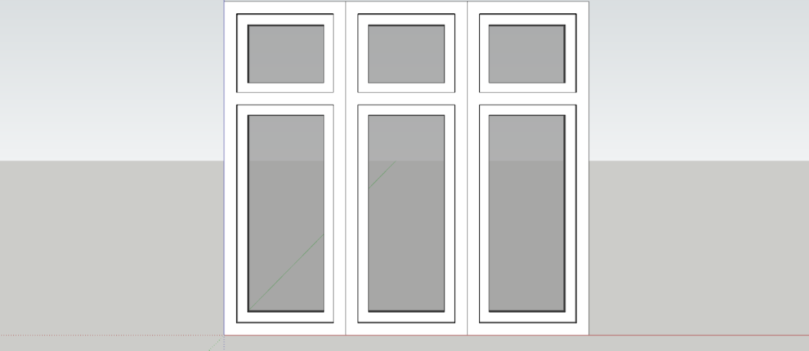 3-Panel UPVC Window with Attached Ventilation | 3D Models