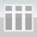 3-Panel UPVC Window with Attached Ventilation | 3D Models