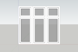 3-Panel UPVC Window