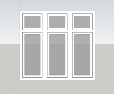 3-Panel UPVC Window with Attached Ventilation | 3D Models