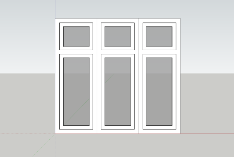 3-Panel UPVC Window