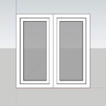 2 Panel UPVC Window | 3D Model