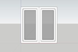 2 Panel UPVC Window | 3D Model