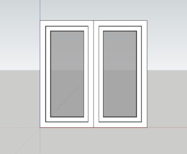 2 Panel UPVC Window | 3D Model