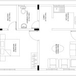 1BHK House Plan CAD Drawing Free Download