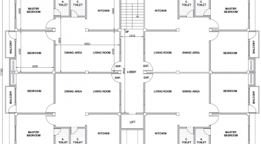 2 Bhk Apartment Autocad House Plan